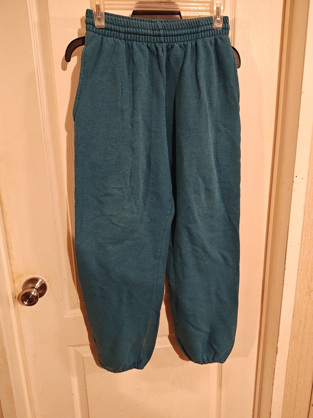 Fruit of the Loom Teal Kids Sweatpants - Elastic Waist & Cuffed Ankles